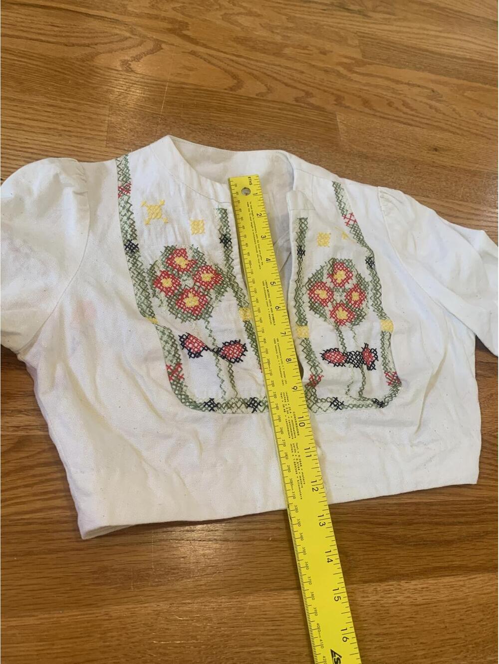 Vintage Andi Jones California Embroidered White Crop Jacket - Picture 6 of 9